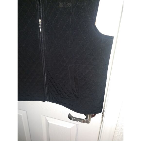 Sport Haley Women's Black Quilted Vest with zipper and pockets Size Large - Picture 6 of 10